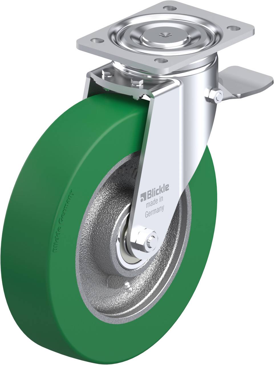 Blickle 852395 LH-GST 250K-ST Kółko skrętne z hamulcem Średnica koła: 250 mm Maksymalne obciążenie: 900 kg 1 szt. - obrazek 1