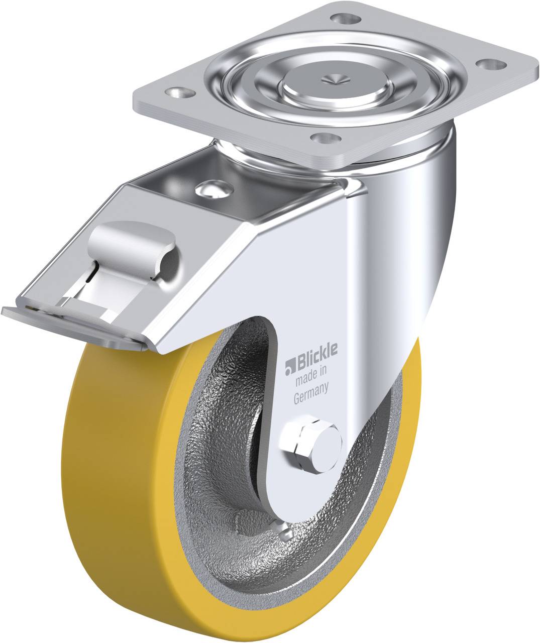 Blickle 626069 LH-GTH 175K-FI Kółko skrętne z hamulcem Średnica koła: 175 mm Maksymalne obciążenie: 875 kg 1 szt. - obrazek 1