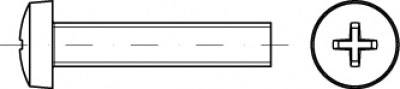 Śruba soczewkowa-cylindryczna TOOLCRAFT TO-5430660 M4 45 mm 1000 szt. - obrazek 1