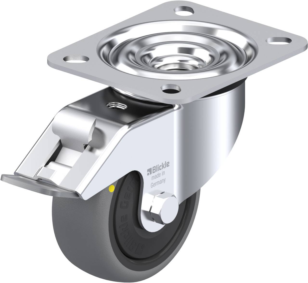 Blickle 650085 LE-TPA 80KF-FI-ELS Kółko skrętne z hamulcem Średnica koła: 80 mm Maksymalne obciążenie: 65 kg 1 szt. - obrazek 1
