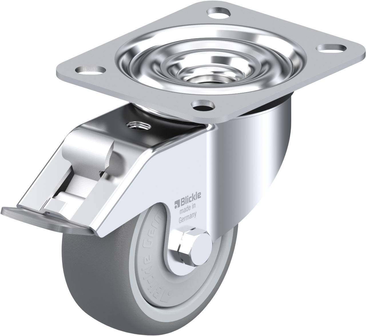 Blickle 626218 LE-TPA 80KF-FI Kółko skrętne z hamulcem Średnica koła: 80 mm Maksymalne obciążenie: 100 kg 1 szt. - obrazek 1