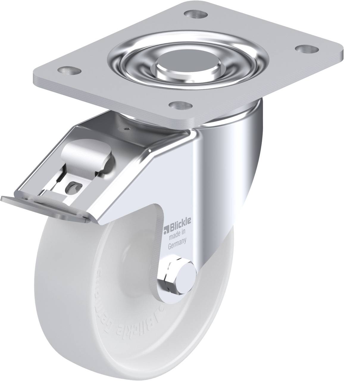 Blickle 617753 LH-PO 125G-3-FI Kółko skrętne z hamulcem Średnica koła: 125 mm Maksymalne obciążenie: 300 kg 1 szt. - obrazek 1