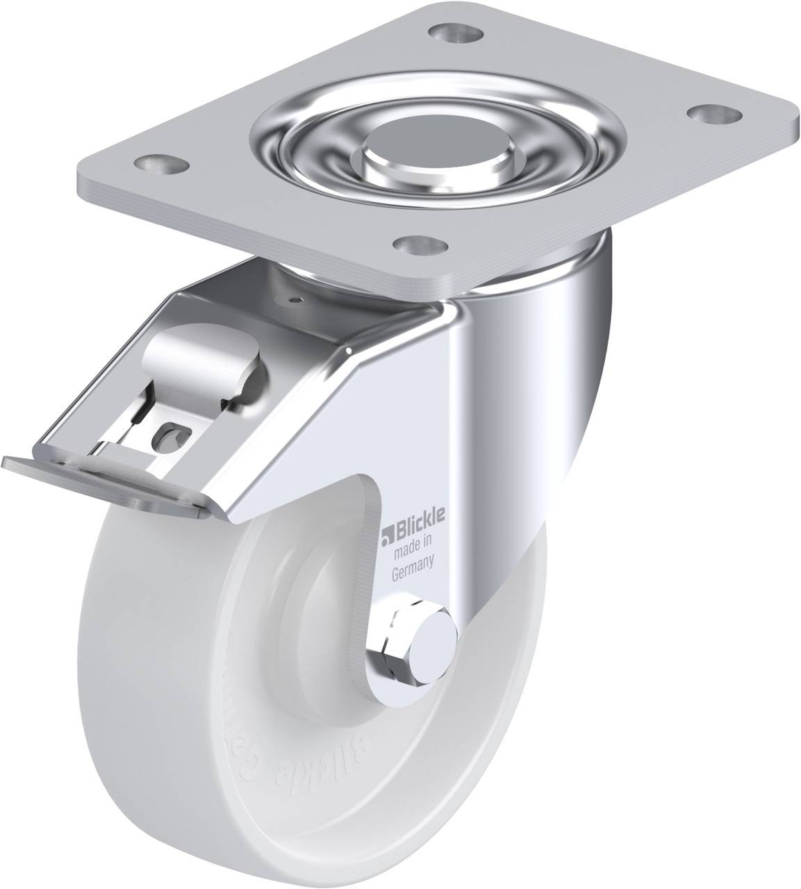 Blickle 623363 LH-PO 125KA-3-FI Kółko skrętne z hamulcem Średnica koła: 125 mm Maksymalne obciążenie: 300 kg 1 szt. - obrazek 1