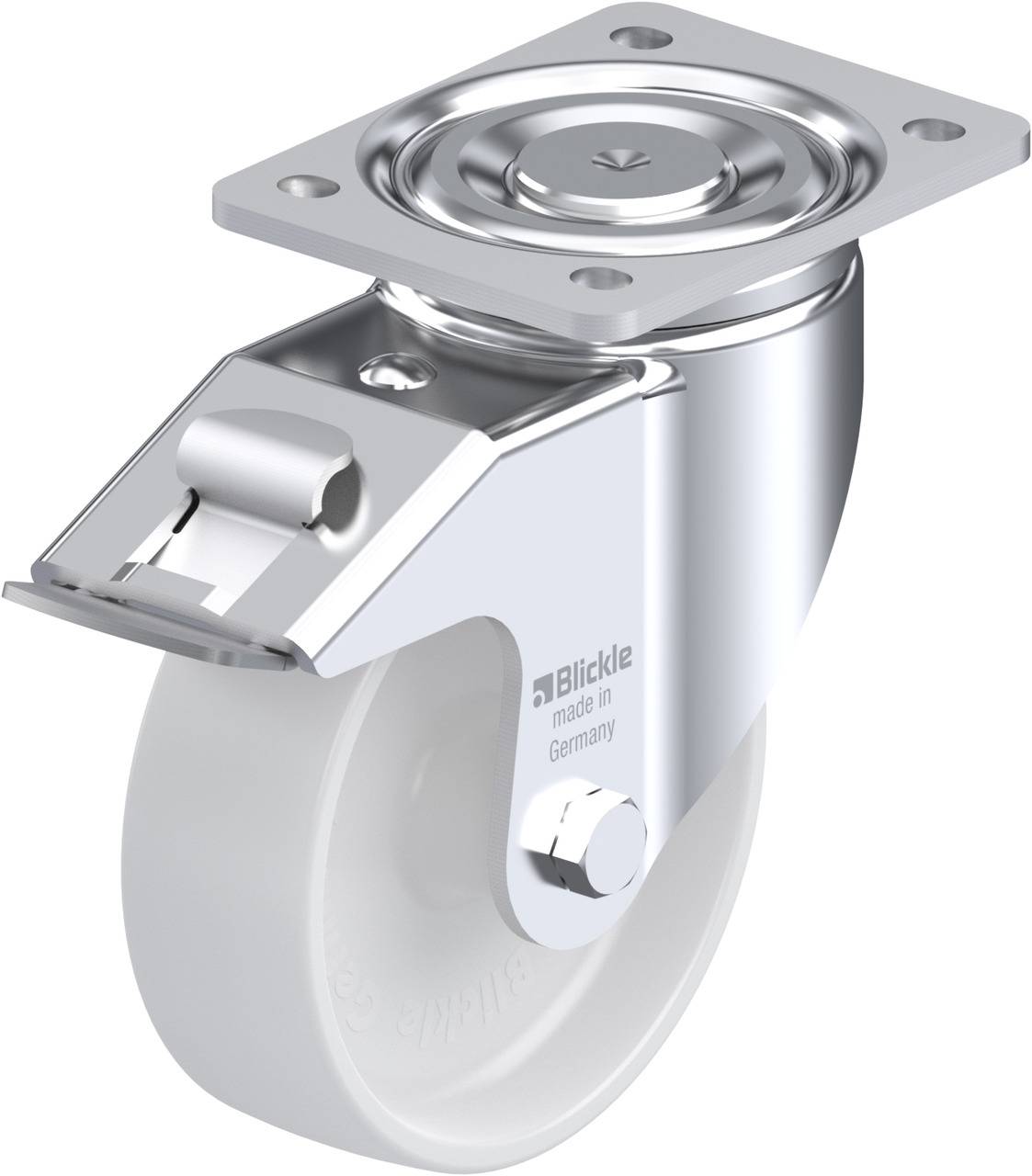 Blickle 537902 LH-PO 150G-FI Kółko skrętne z hamulcem Średnica koła: 150 mm Maksymalne obciążenie: 400 kg 1 szt. - obrazek 1