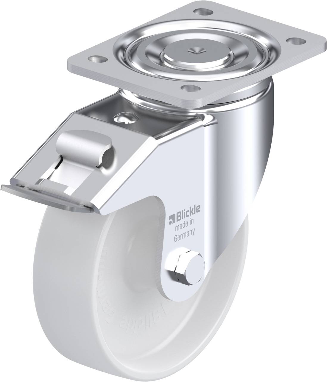 Blickle 580415 LH-PO 160G-FI Kółko skrętne z hamulcem Średnica koła: 160 mm Maksymalne obciążenie: 450 kg 1 szt. - obrazek 1