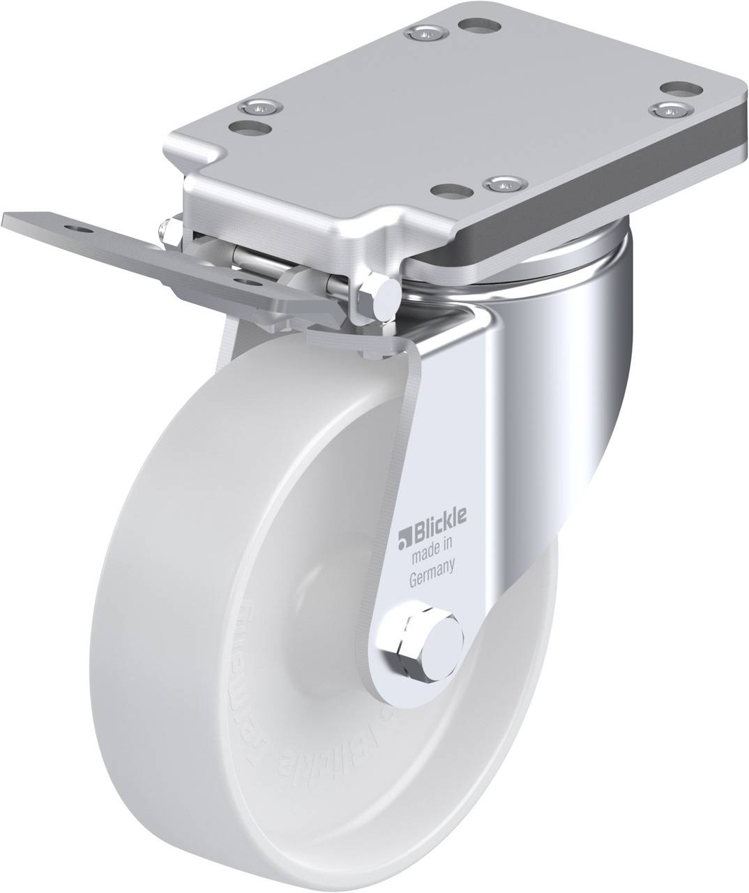 Blickle 672485 LH-PO 160G-IS Kółko skrętne z hamulcem Średnica koła: 160 mm Maksymalne obciążenie: 450 kg 1 szt. - obrazek 1