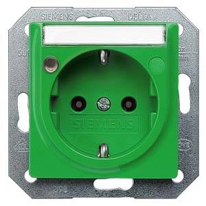 Siemens Osprzęt elektroinstalacyjny Gniazdo z uziemieniem Delta zielony 5UB1562 1 szt.