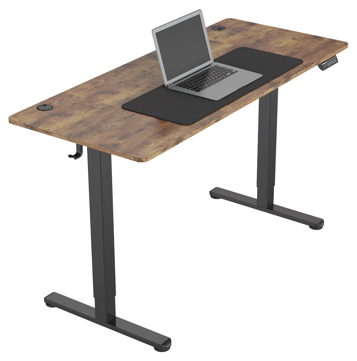 Biurko elektryczne 140×60 cm Zyonix FLUX Black Rustical Oak
