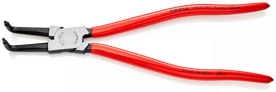 Szczypce do pierścieni osadczych sprężynujących. Do montażu pierścieni wewnętrznych w otworach KNIPEX 44 21 J41 - obrazek 1