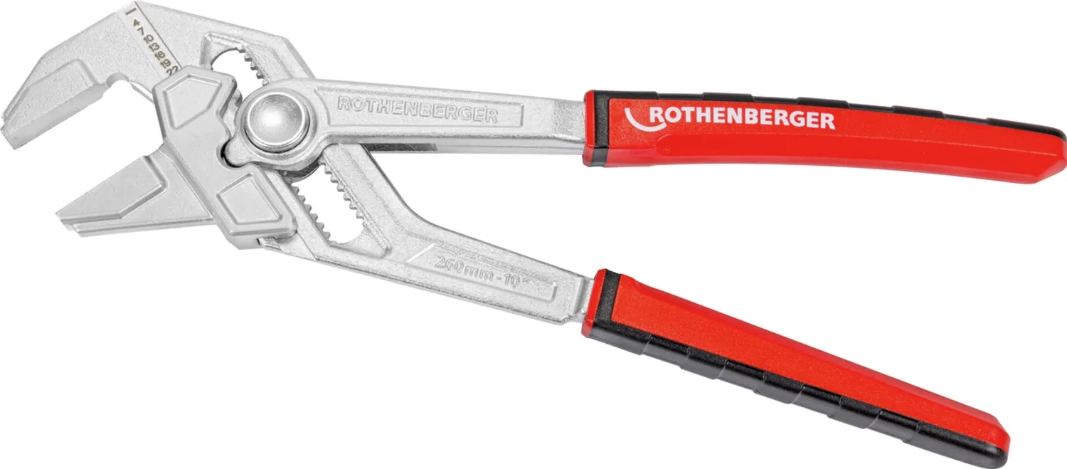 Szczypce nastawne Rothenberger ROFAST 10" z 3 parami szczęk ochronnych - obrazek 1