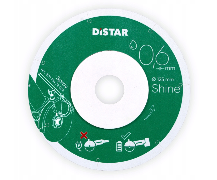 Tarcza diamentowa 1A1R 125x0,6x6x22,23mm Distar Shine 11127457030 - obrazek 1