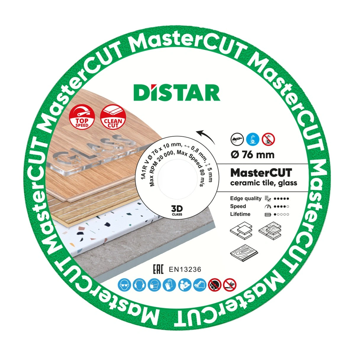 Tarcza diamentowa MasterCUT 76x0,8x5x10 Distar 87015424052 - obrazek 1