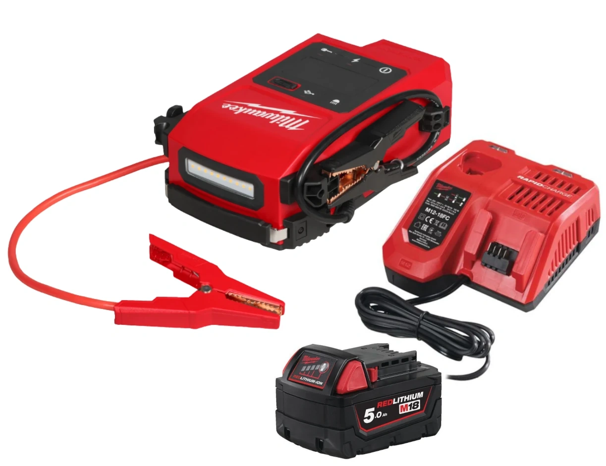 Urządzenie rozruchowe Milwaukee M18 JS2000 z zestawem zasilającym - obrazek 1