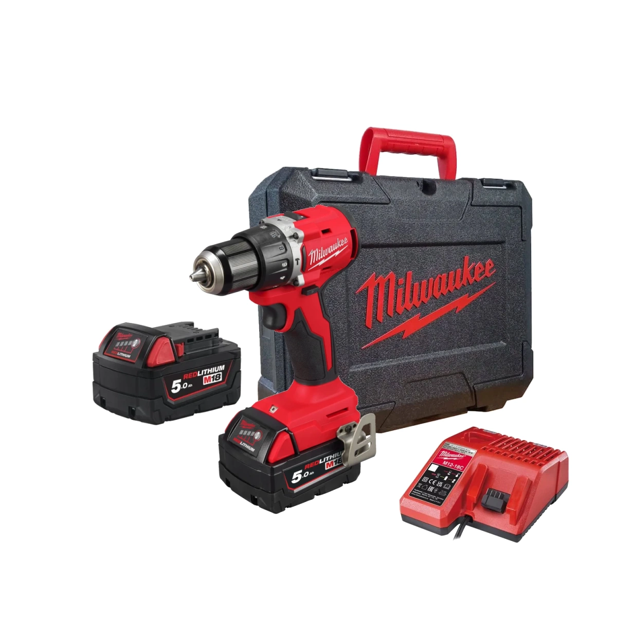Wiertarko-wkrętarka Milwaukee M18 BLPDRC-502C - obrazek 1