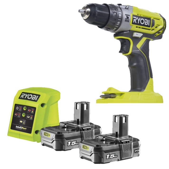 Wiertarko-wkrętarka Ryobi R18PD2-215G - obrazek 1