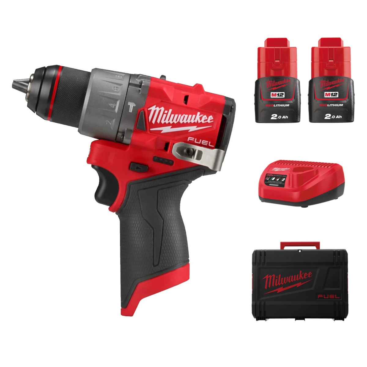 Wiertarko-wkrętarka z udarem Milwaukee M12 FPD2-202X - obrazek 1