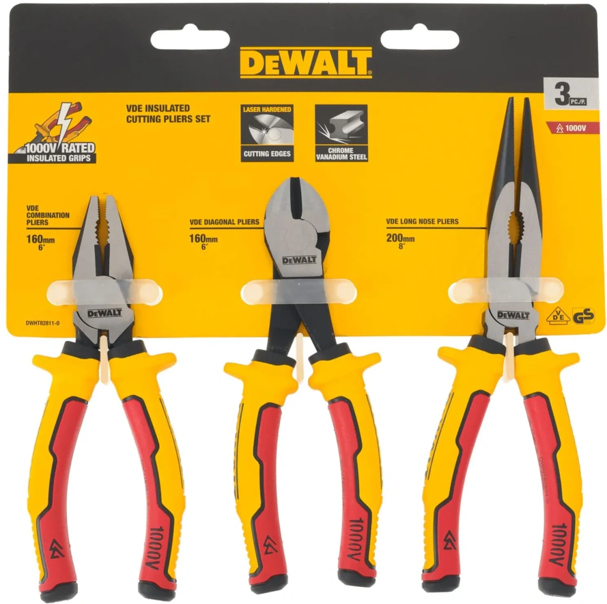 Zestaw 3 szczypiec VDE Dewalt DWHT82811-0 - obrazek 1