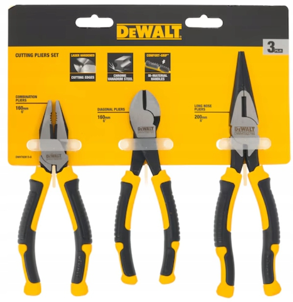 Zestaw 3 szt. szczypiec Dewalt DWHT82813-0 - obrazek 1