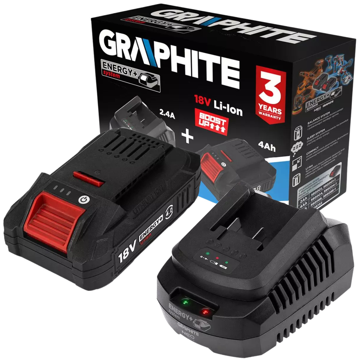 Zestaw Energy+ Graphite 58GE132-1 - obrazek 1