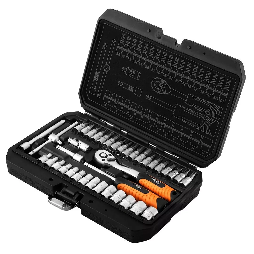 Zestaw kluczy nasadowych 1/4″ Neo Tools 10-232 38 el.