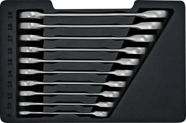 Zestaw kluczy płasko-oczkowych z grzechotką Bosch 1600A02AU0 - obrazek 1
