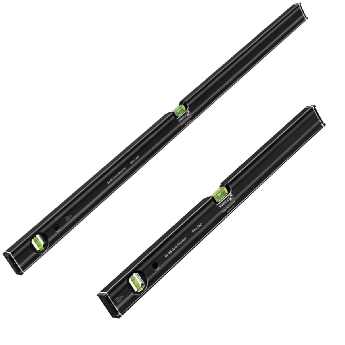 Zestaw poziomic 60cm i 100cm Stabila TYP 80AS Dark Shadow SA20031 - obrazek 1