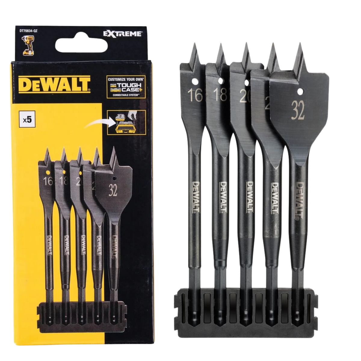 Zestaw wierteł do drewna 16/18/20/25/32mm Dewalt DT70834-QZ - obrazek 1