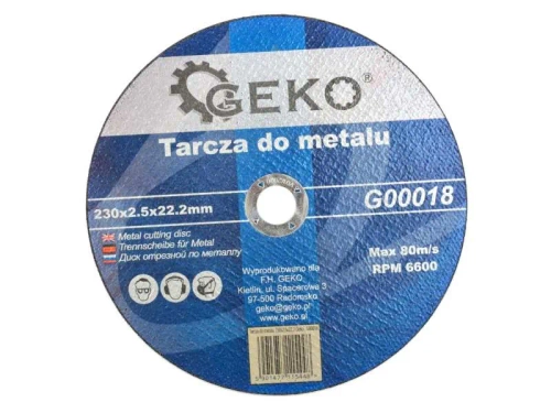 Tarcza do ciecia metalu 230×2,5×22,23 mm GEKO G00018