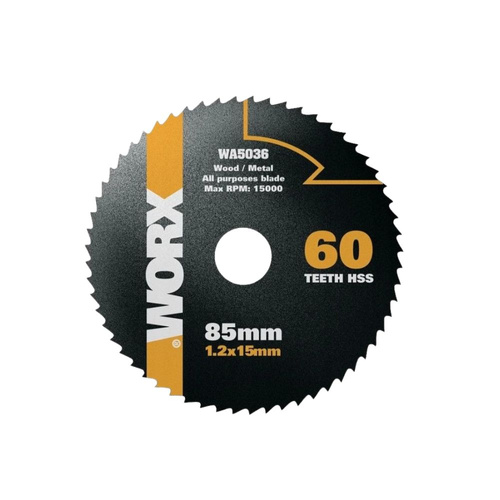 Tarcza do cięcia metalu 85mm 60T Worx WA5036 - obrazek 1