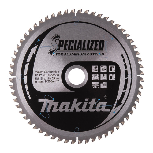Tarcza tnąca do aluminium 165 x 20 x 1,8 mm, 60Z Makita B-56568 - obrazek 1
